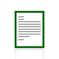 Document icon on a white background N101