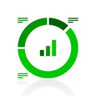 Donut Chart icon on a white background N61