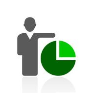 Businessman icon on a white background N135