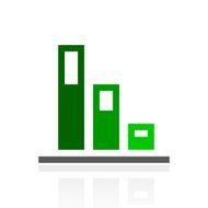 Bar Graph icon on a white background N139