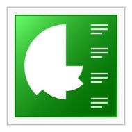 Coxcomb Chart icon on a square button N22