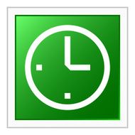 Clock icon on a square button N4