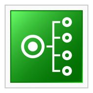 Organization Chart icon on a square button N20