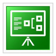 Presentation icon on a square button N12