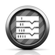 Flowchart icon on a round button N158