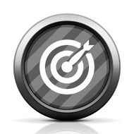 Target icon on a round button N83