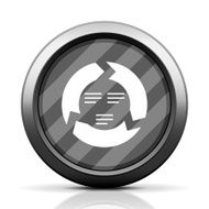 Chevron Chart icon on a round button N86