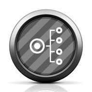 Organization Chart icon on a round button N43