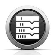 Flowchart icon on a round button N159