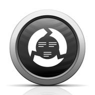 Chevron Chart icon on a round button N87