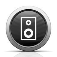 Audio Speaker icon on a round button N17