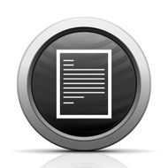 Document icon on a round button N134