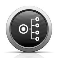 Organization Chart icon on a round button N44