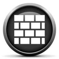 Wall icon on a round button N60