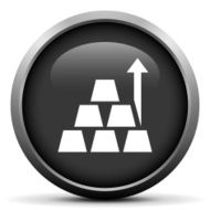 Gold icon on a round button N9