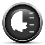 Coxcomb Chart icon on a round button N49