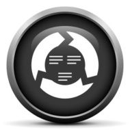 Chevron Chart icon on a round button N88