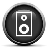 Audio Speaker icon on a round button N18