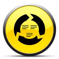 Chevron Chart icon on a round button N89
