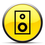 Audio Speaker icon on a round button N19