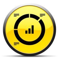 Donut Chart icon on a round button N83