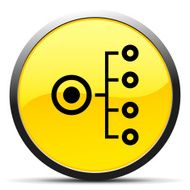 Organization Chart icon on a round button N46