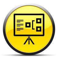 Presentation icon on a round button N28