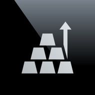 Gold icon on a black background N2