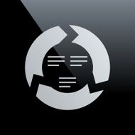 Chevron Chart icon on a black background N20