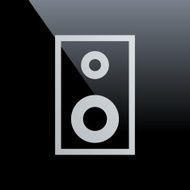 Audio Speaker icon on a black background N4