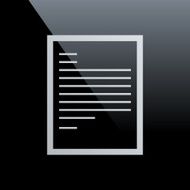 Document icon on a black background N29