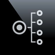 Organization Chart icon on a black background N9