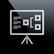 Presentation icon on a black background N6