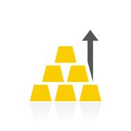 Gold icon on a white background N7