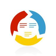 Chevron Chart icon on a white background N60