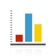 Bar Graph icon on a white background N140