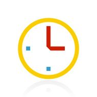 Clock icon on a white background N7