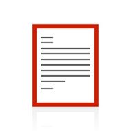 Document icon on a white background N102