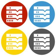 Flowchart icon on circle buttons N32
