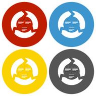 Chevron Chart icon on circle buttons N17