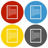 Document icon on circle buttons N28