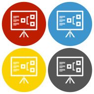 Presentation icon on circle buttons N5