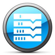 Flowchart icon on a round button N162
