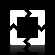 Chevron Chart icon on a black background N21