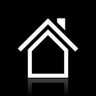 Home icon on a black background N16