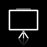 Presentation icon on a black background N7