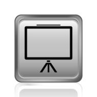 Presentation icon on a square button N13