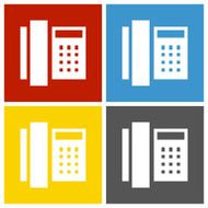 Phone icon on square buttons