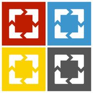 Chevron Chart icon on square buttons N24