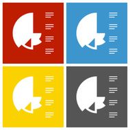Coxcomb Chart icon on square buttons N12